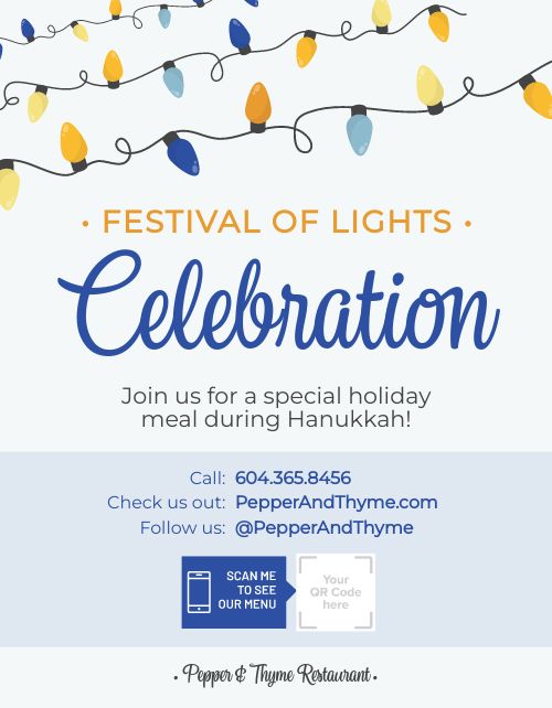 Hanukkah Festival of Lights Sign