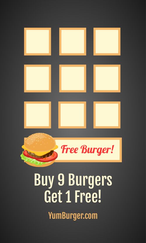 Black Burger Loyalty Card