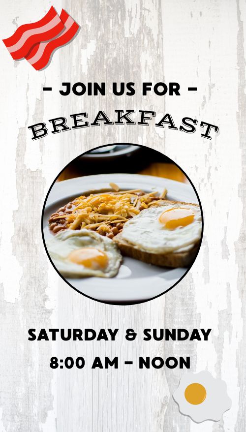 Vertical Simple Breakfast Invite Digital Screen