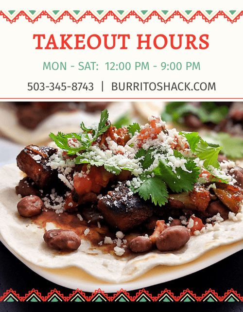 Taco Takeout Flyer