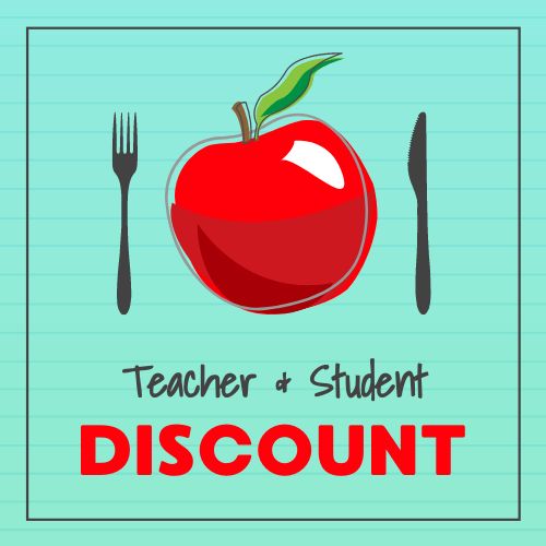 Teacher and Student Discount IG Post