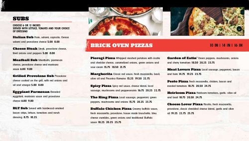 Homestyle Italian Pizzeria Digital Menu Board page 2 preview