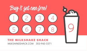 Milkshake Loyalty Card