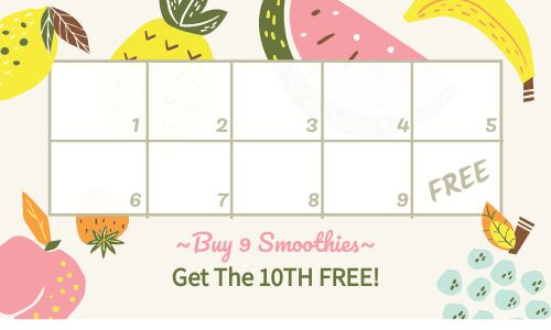 Fruity Smoothie Loyalty Card