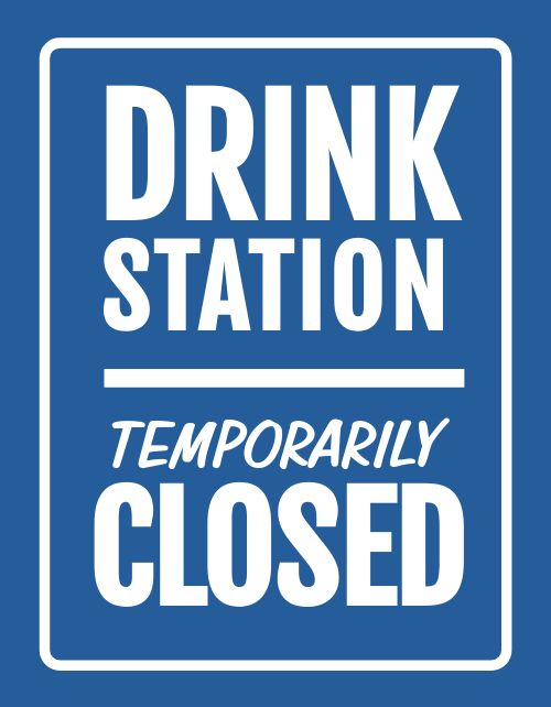 Drinks Closed Announcement