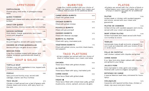 Minimalist Floral Mexican Takeout Menu page 2 preview