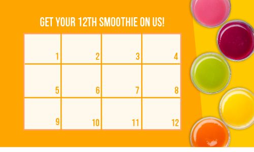 Bright Smoothie Loyalty Card