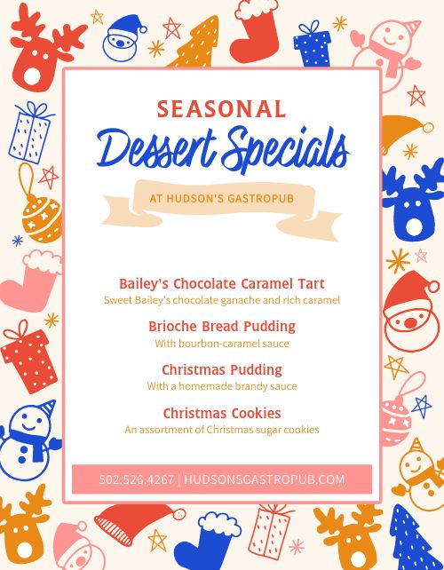 Dessert Specials Flyer