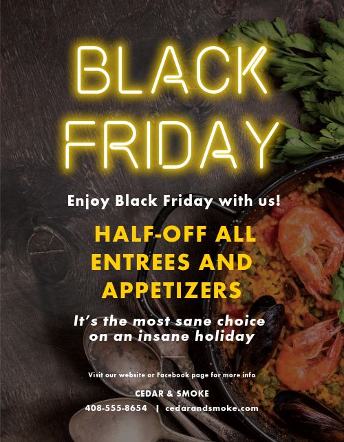 Black Friday Food Flyer page 1 preview
