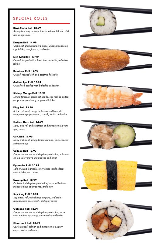 Sushi Bar Menu page 2 preview