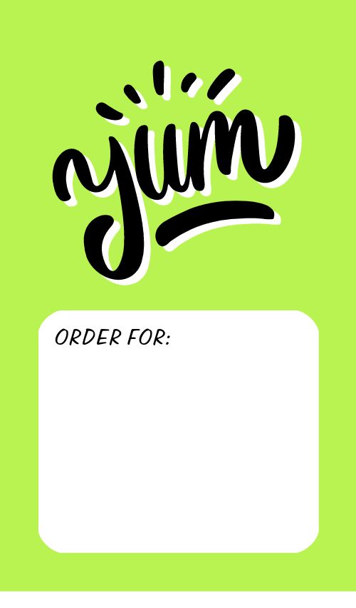 Yum Food Label page 1 preview