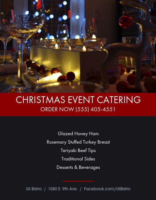 Christmas Event Catering Flyer