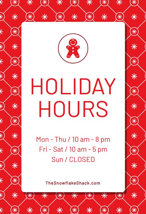 Red Holiday Business Hours Table Tent page 1 preview