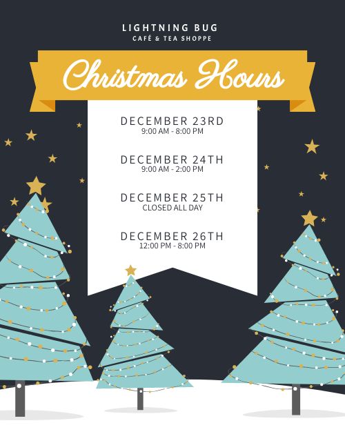 Christmas Hours Schedule Flyer
