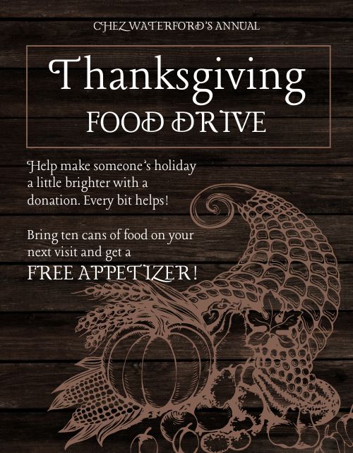 Thanksgiving Can Drive Flyer