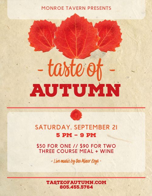 Taste of Autumn Flyer page 1 preview