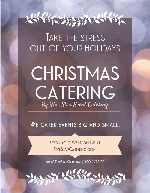 Christmas Winter Catering Flyer