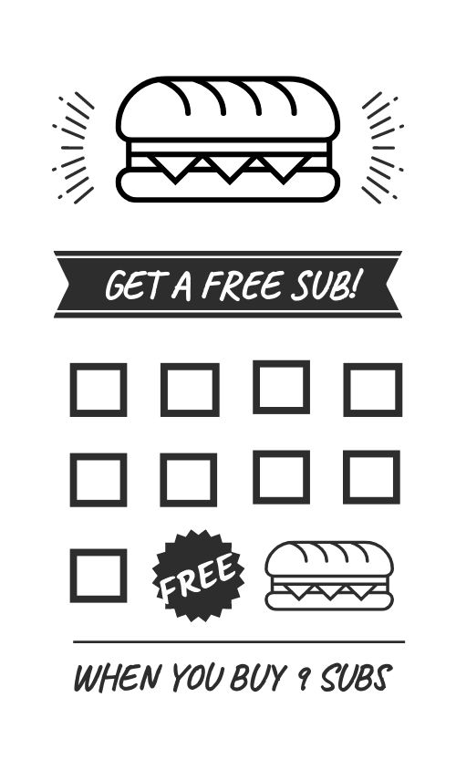 Loyalty Card Maker, Custom Punch Cards - MustHaveMenus