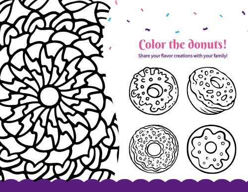 Colorful Donut Kids Menu