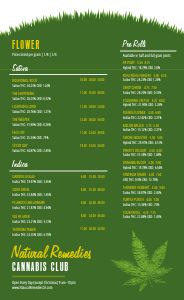 Grassy Dispensary Menu Design Template By MustHaveMenus