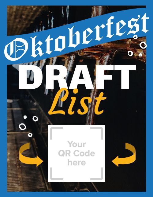 Oktoberfest Draft List Flyer page 1 preview