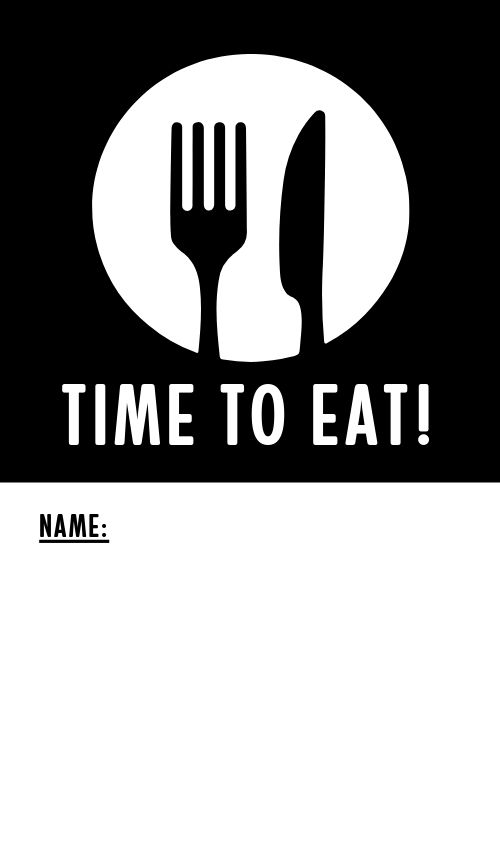 Time To Eat Label