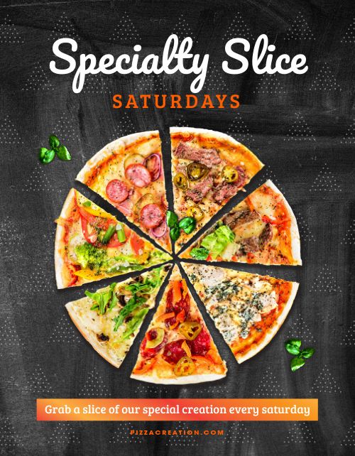 Saturday Pizza Flyer page 1 preview