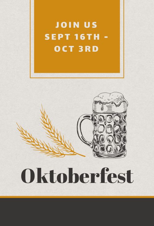 Oktoberfest Table Card page 1 preview