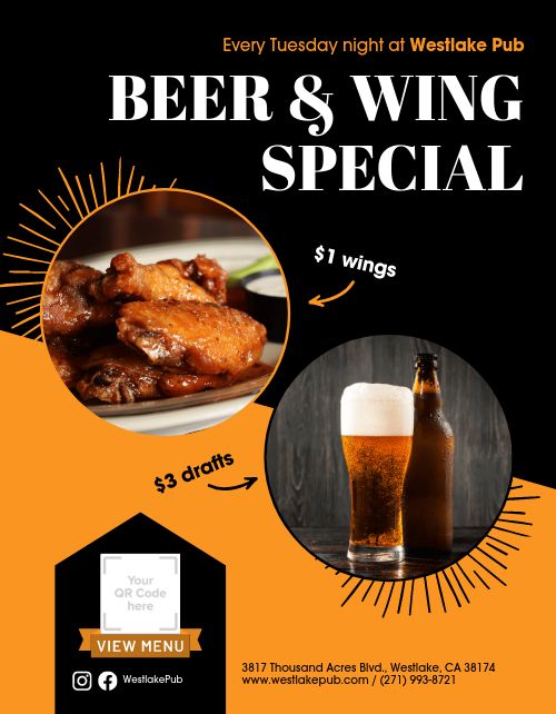 Beer and Wings Flyer