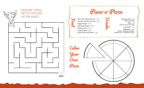 Pizzeria Kids Menu page 1 preview