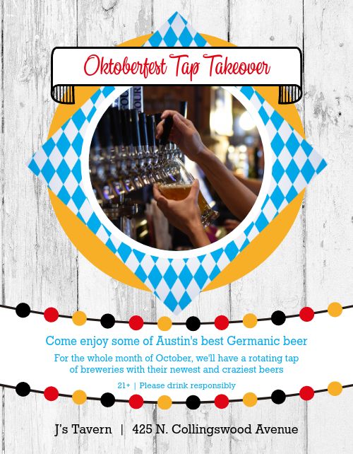 Oktoberfest Tap Takeover Flyer page 1 preview