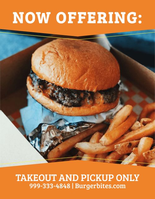 Burger Pickup Flyer page 1 preview