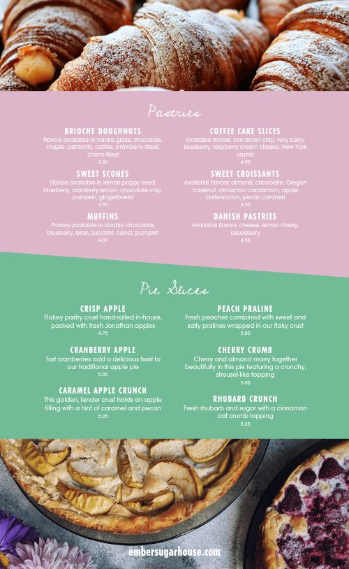 Gourmet Dessert Menu Design Template by MustHaveMenus