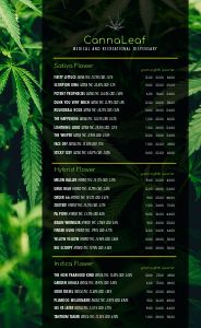 Dispensary Menu Template