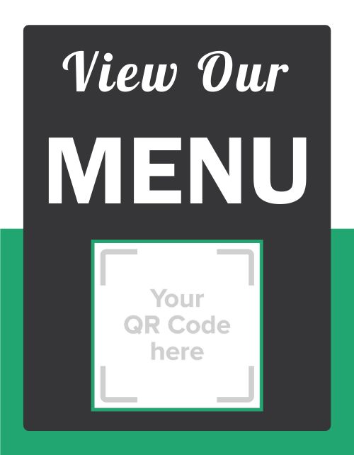 View Menu QR Code Signage