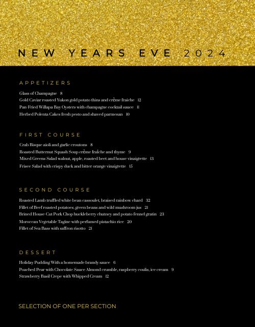 Crackling New Years Menu page 1 preview
