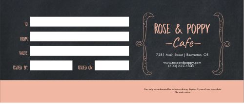 Cafe Pink Gift Certificate