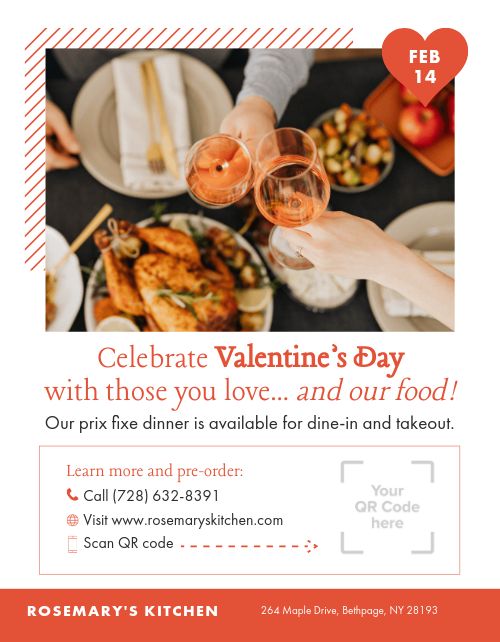 Valentines Day QR Code Flyer
