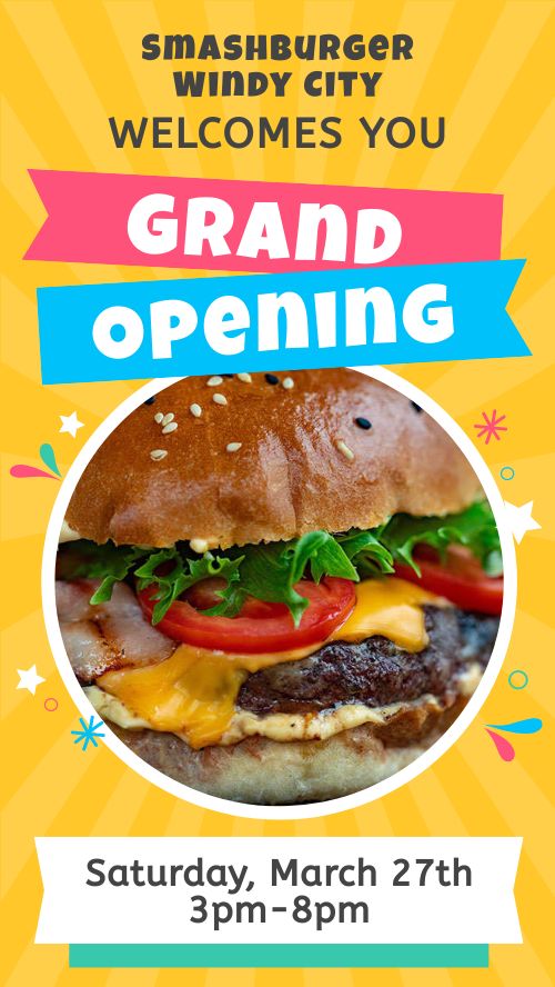 Grand Opening Facebook Story
