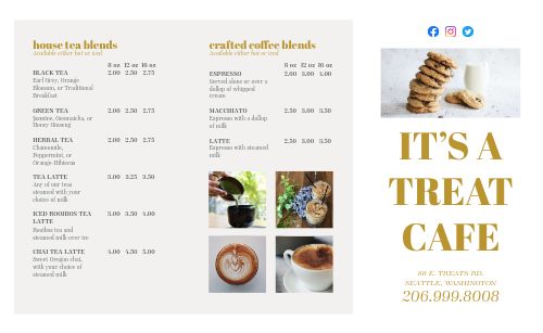 Cafe List Takeout Menu page 1 preview