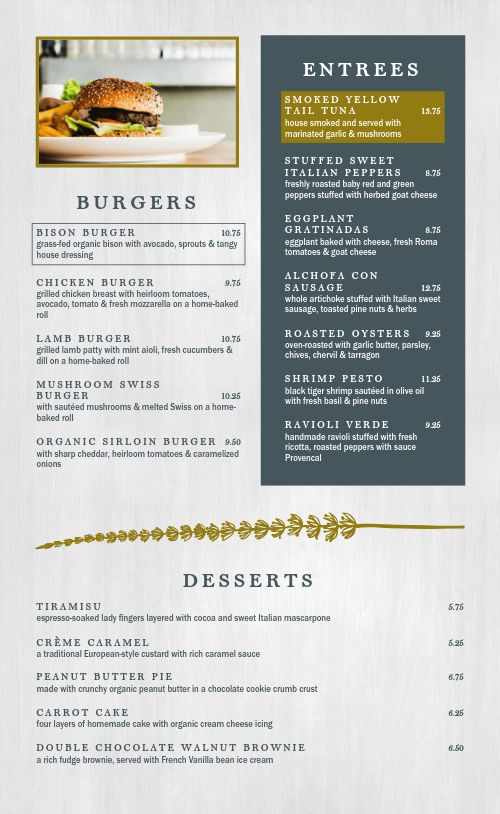 Wooden Cafe Menu page 2 preview