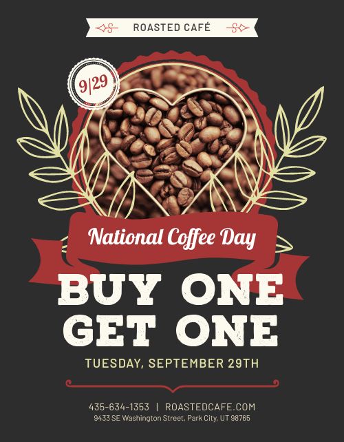 National Coffee Day Flyer
