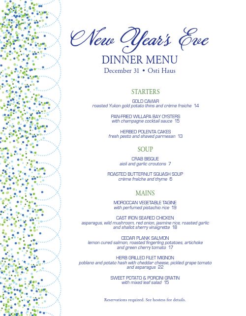 New Years Eve Menu Design Template by MustHaveMenus