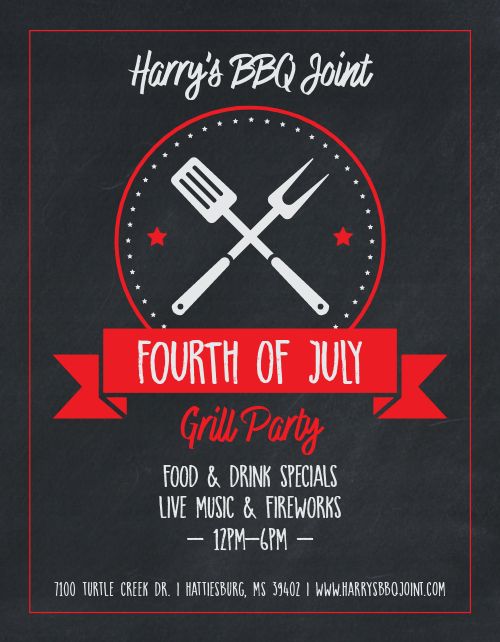Fourth of July Grill Flyer
