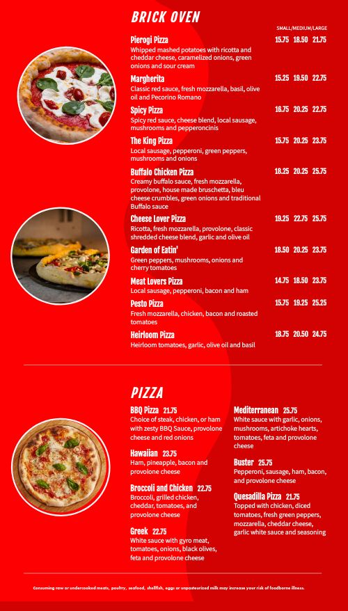 City Pop Pizza Digital Menu page 2 preview