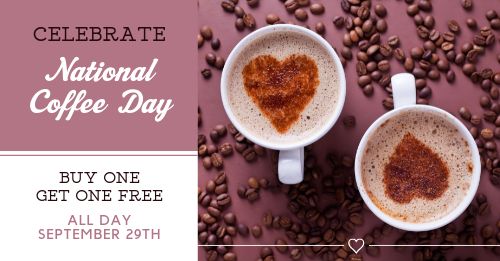 Coffee Deal Facebook Post Free Template by MustHaveMenus