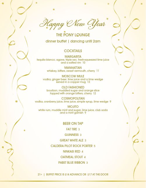 New Years Day Menu Design Template by MustHaveMenus