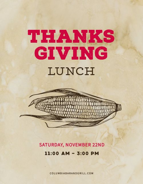 Thanksgiving Lunch Flyer Template by MustHaveMenus