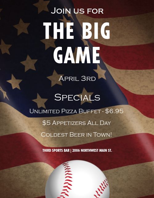 Baseball Opening Day Flyer Template by MustHaveMenus