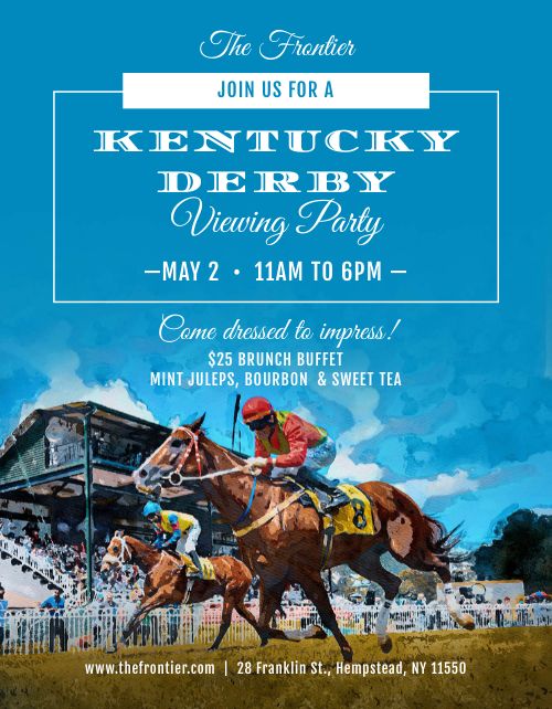 Kentucky Derby Race Flyer Template by MustHaveMenus